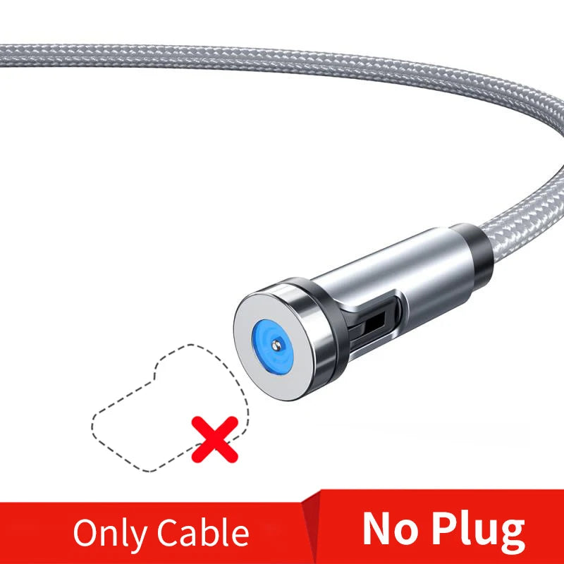 Magnetic Phone Charging Cable 2.4A | LED Breathing Light & 540° Rotation