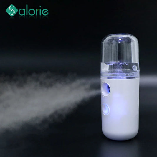 SALORIE Nano Facial Mist Sprayer – Rechargeable 30ml Ionic Face Spray for Skin Hydration