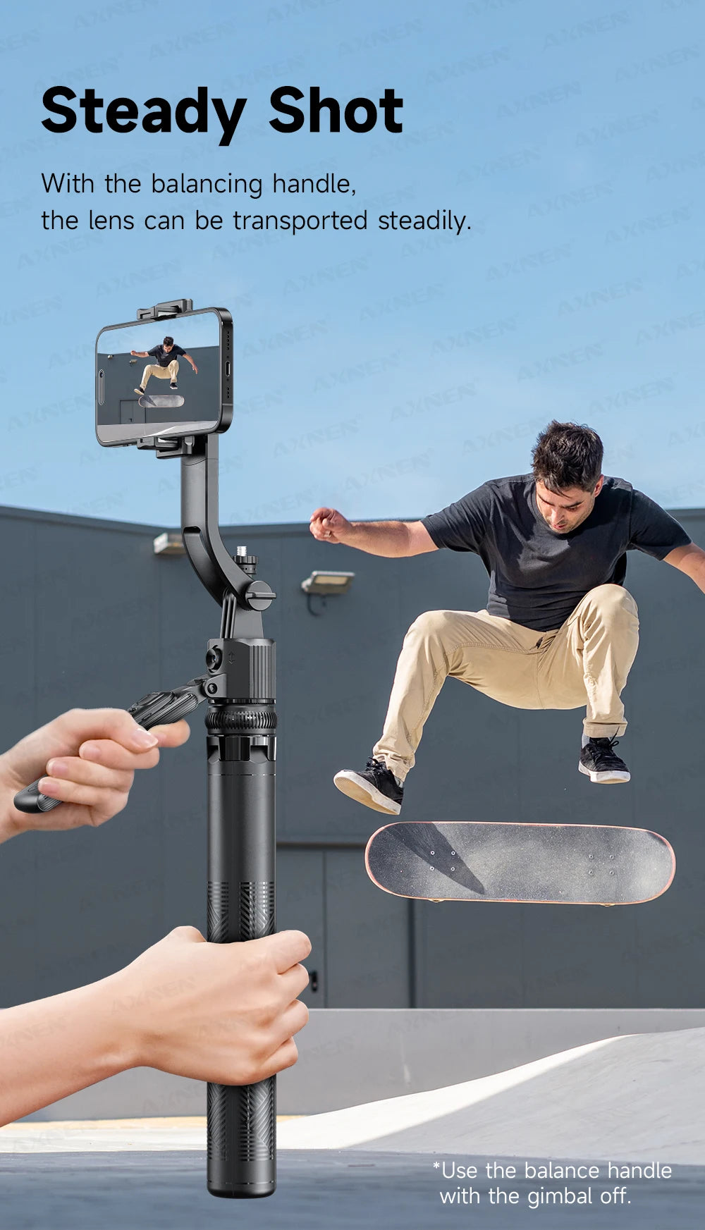 AI Face Tracking Selfie Stick Tripod – 1.63m Smart Quadrapod