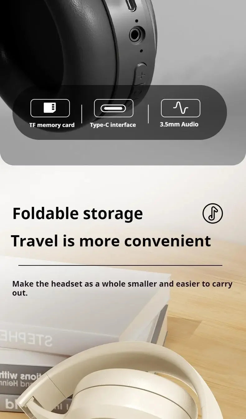 M5 Over-Ear Bluetooth 5.3 Headphones – Noise Reduction, Hi-Fi Stereo