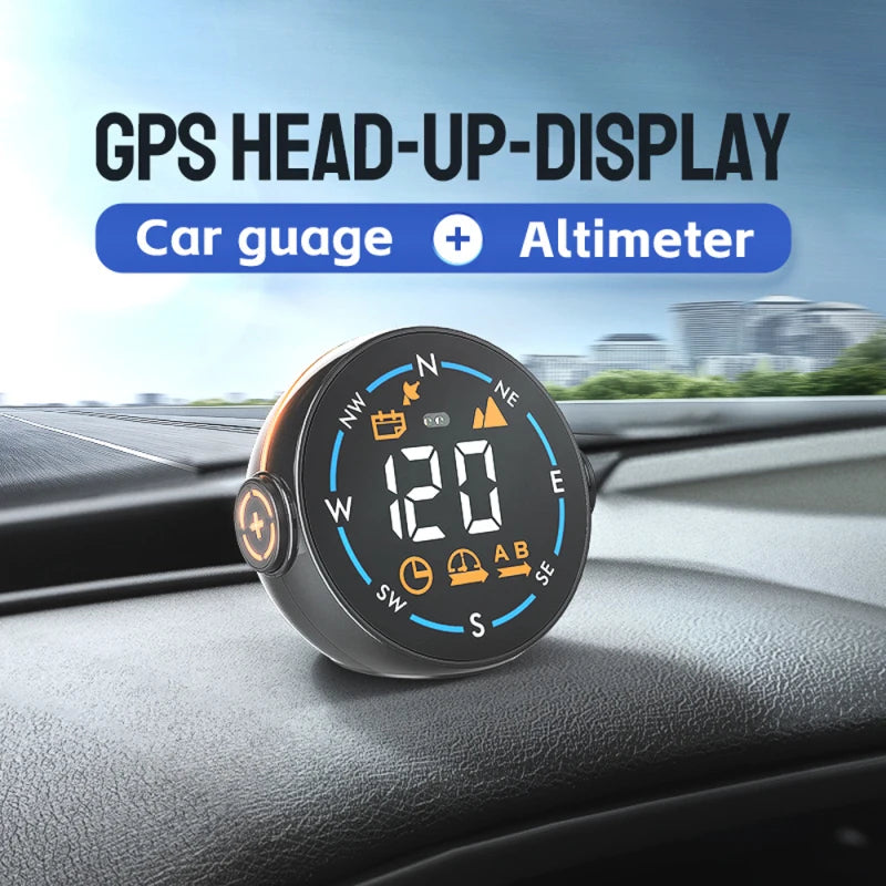 KKMOON GPS Head-Up Display Speedometer – Digital Speed, Altitude, Mileage, Gesture Control HUD (Universal Fit)