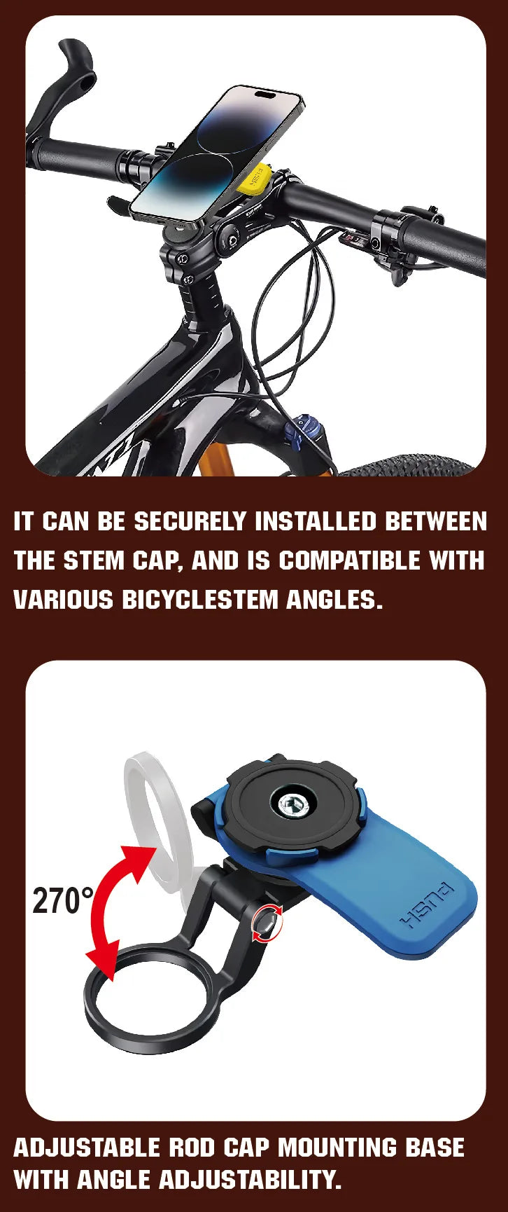 Motorcycle Phone Holder – Shock-Absorbing Quick-Release Bike Mount