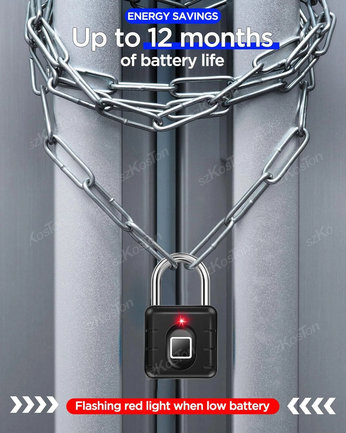 Fingerprint Padlock – IP67 Biometric Keyless Lock for Locker, Luggage & Gate