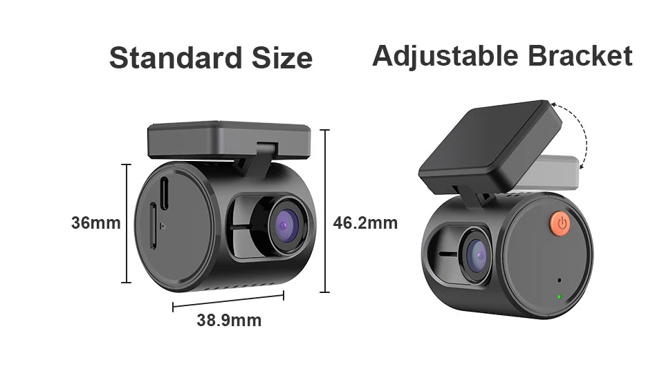 KAWA MINI 3 2K Dash Cam – Hidden WiFi Car DVR with Voice Control & 24H Parking Mode