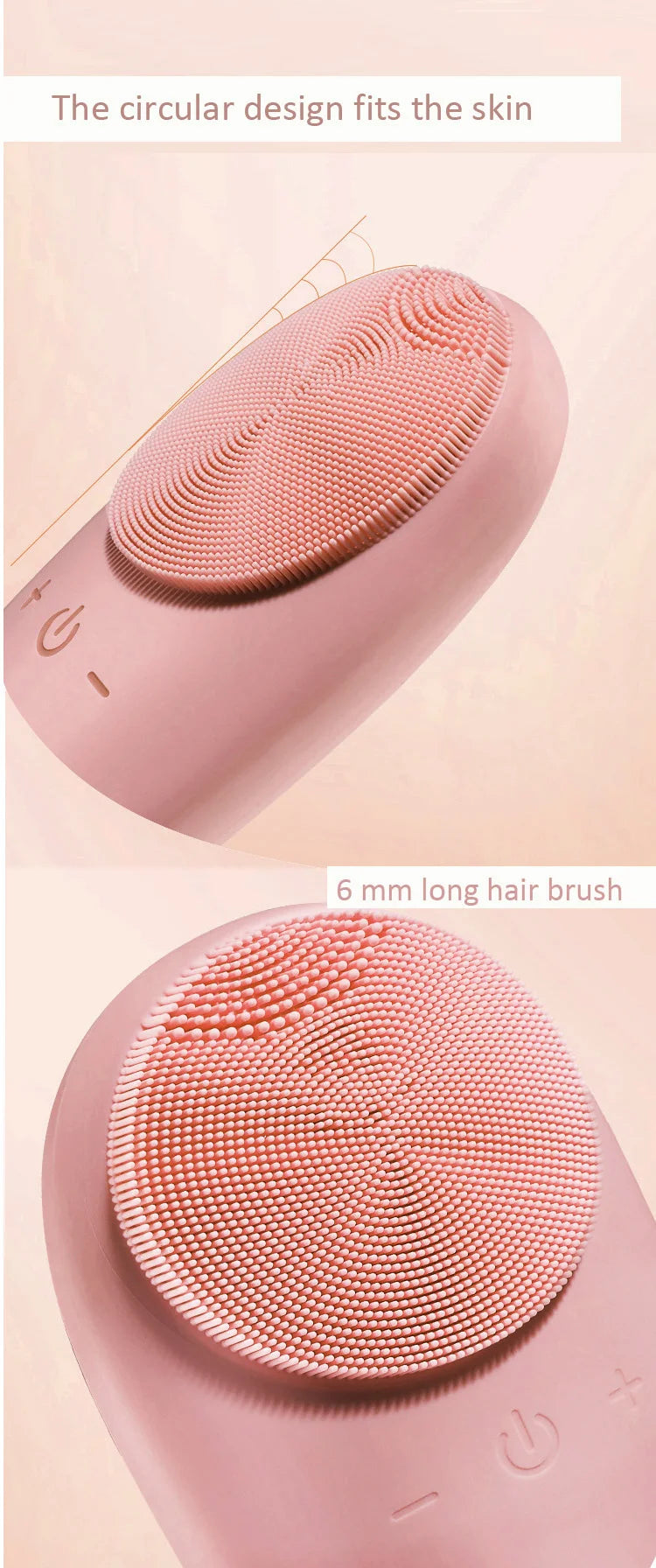 Sonic Facial Cleansing Brush – Deep Cleansing Silicone Face Scrubber