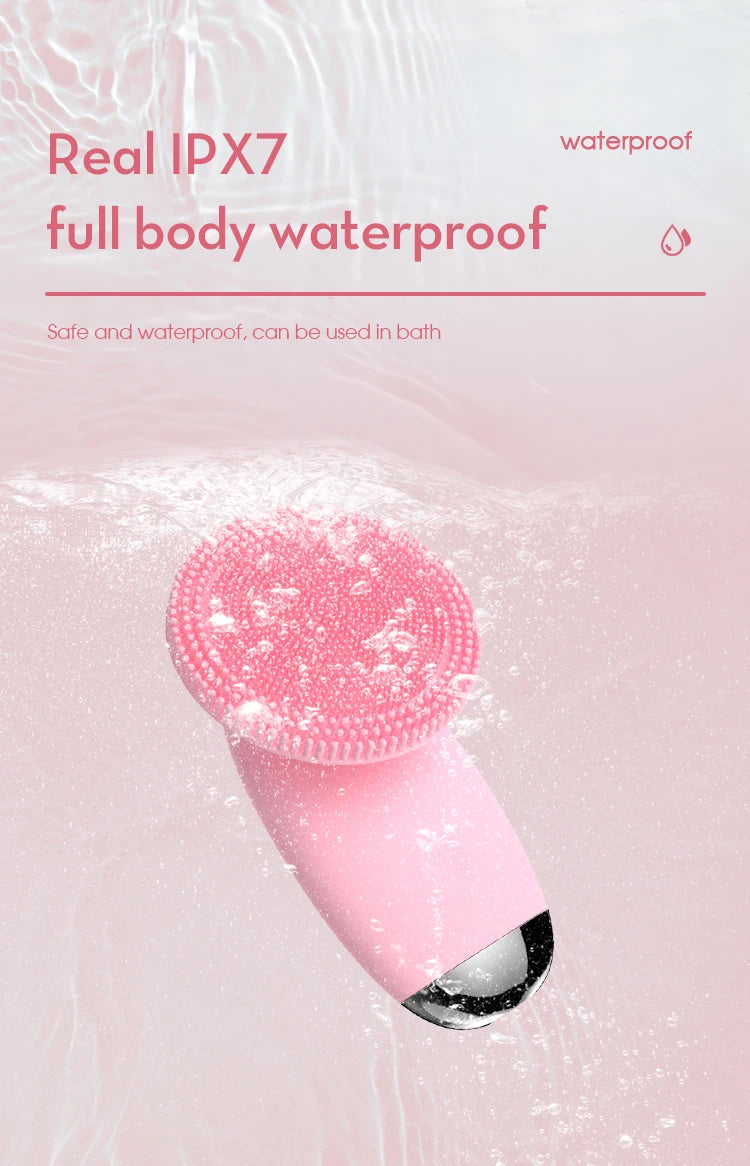VIMYSHOW Electric Facial Cleanser – 5-Speed Silicone Face Scrubber