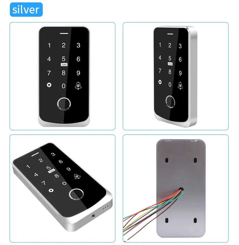 Smart Access Control Keypad with Fingerprint – Tuya App, IP67 Outdoor RFID Panel