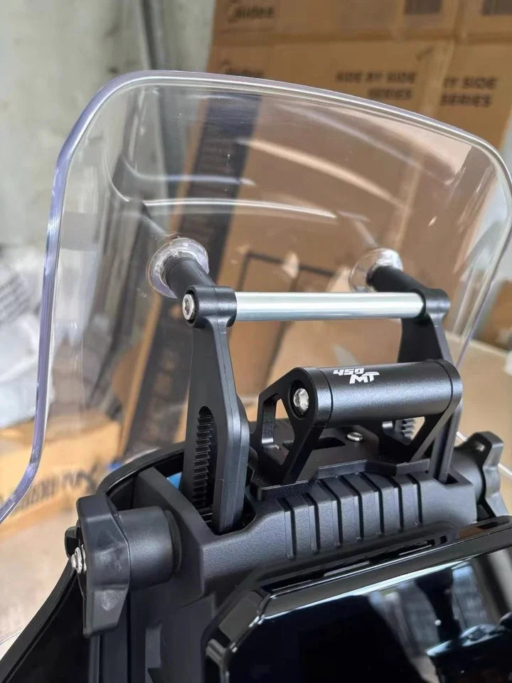 Motorcycle GPS Phone Holder Extension Bracket MT450 – CNC Aluminum Navigation Mount