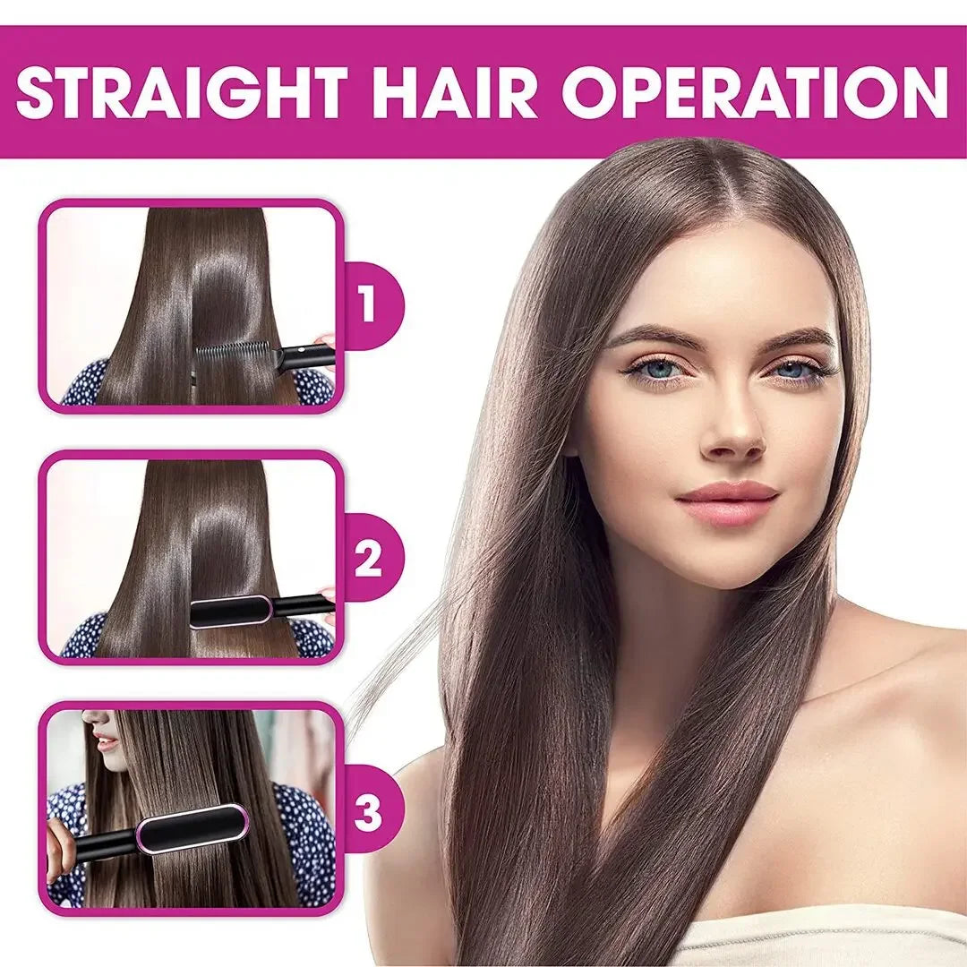Thermostatic Hair Straightener Comb – 3-Minute Fast Styling Ionic Hot Brush
