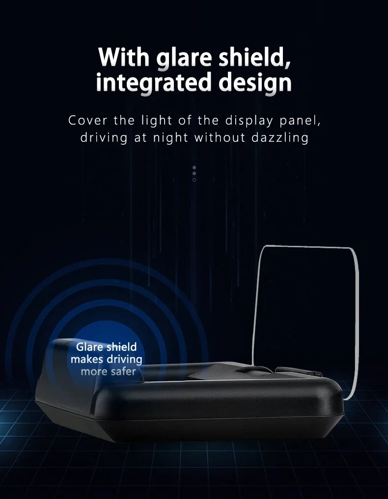 ZMFJH C500 OBD2 / T900 GPS Head-Up Display – Digital Speedometer with RPM, Fuel, Voltage & Alarm Alerts (KM/H & MPH)