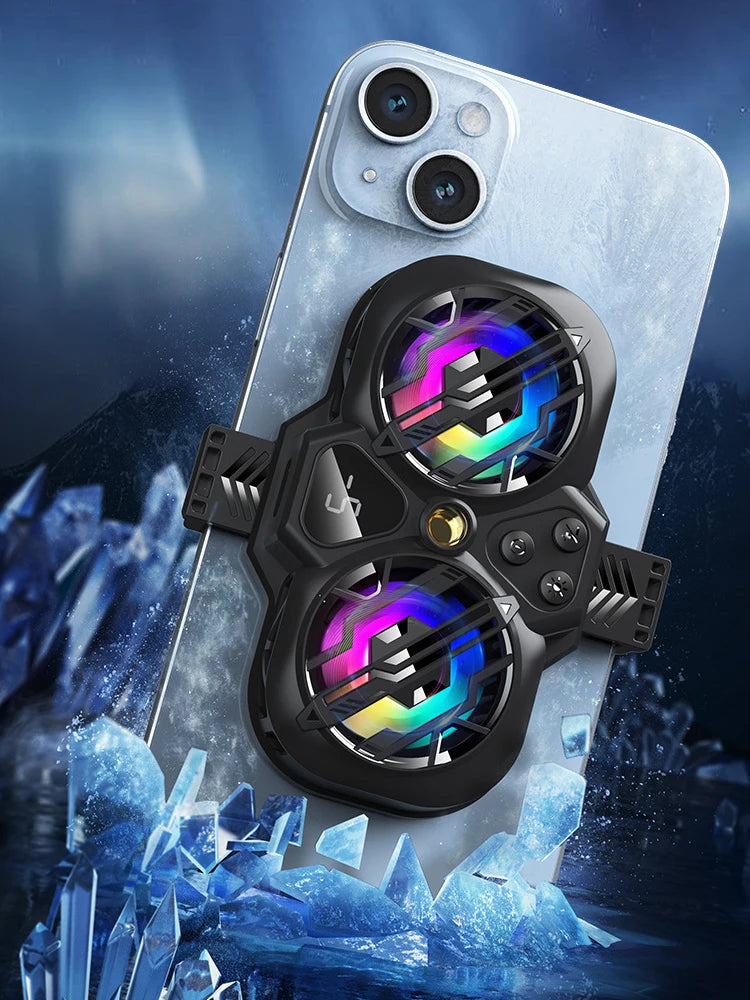 K11/K12 Mobile Live Streaming Radiator – Dual-Core Phone Cooler with Digital Display