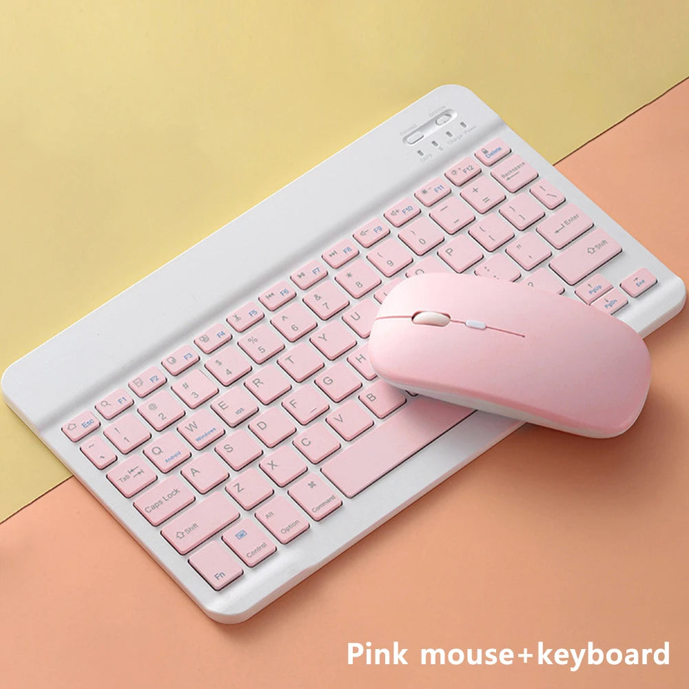 Bluetooth Keyboard with Wireless Mouse – Rechargeable, Home Office Ready