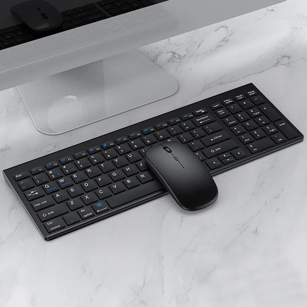 Ergonomic Keyboard & Mouse Combo – Dual Connectivity, Multimedia Keys