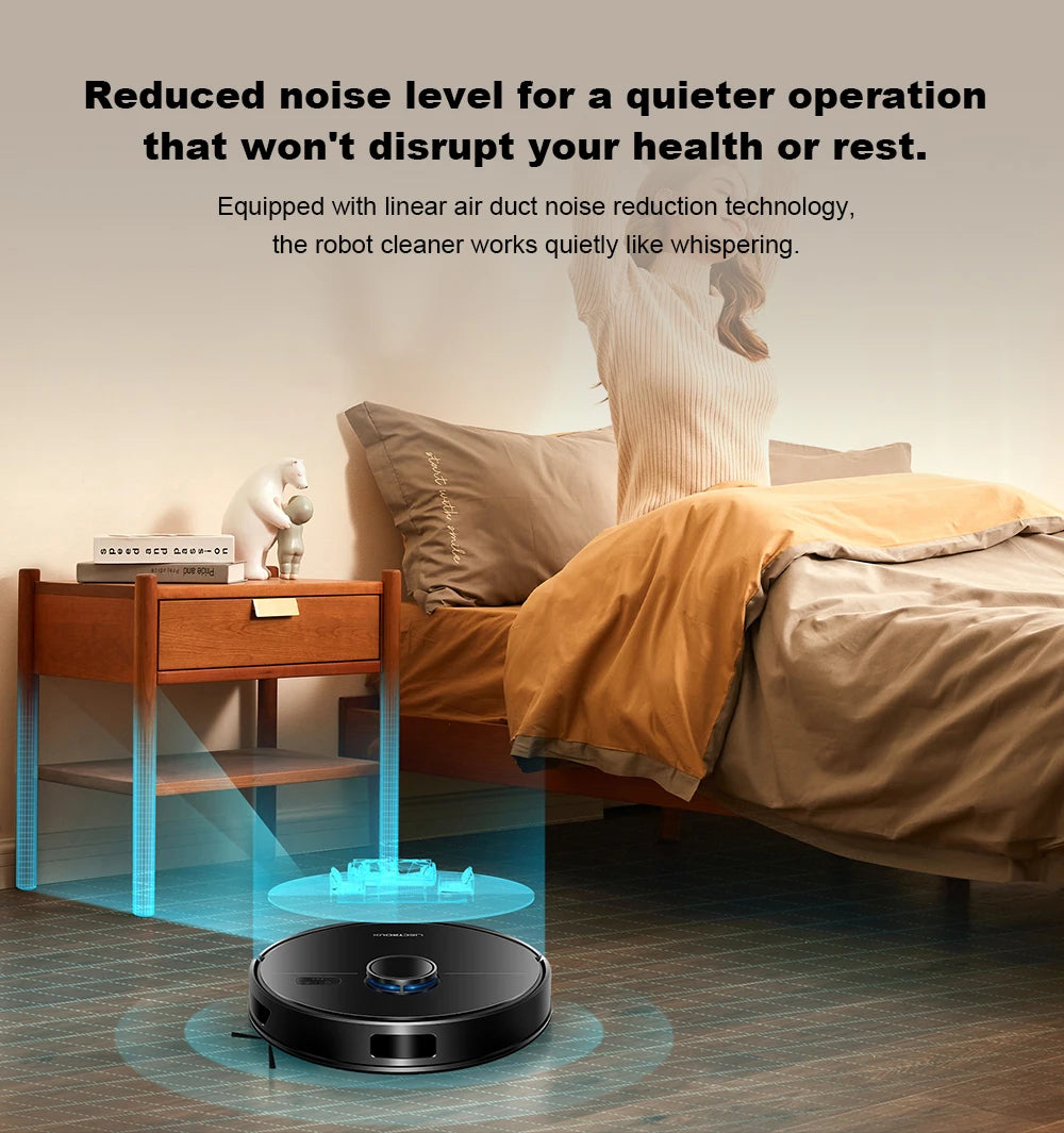 Liectroux M70 Pro Smart Robot Vacuum – LiDAR Navigation, 175-Min Runtime, Self-Empty Base