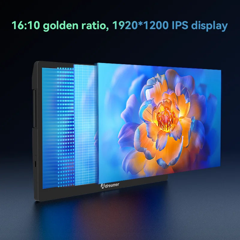 ArieScreen 13S Pro Portable Triple Screen Monitor – 14″ IPS, Type-C, 1920×1280