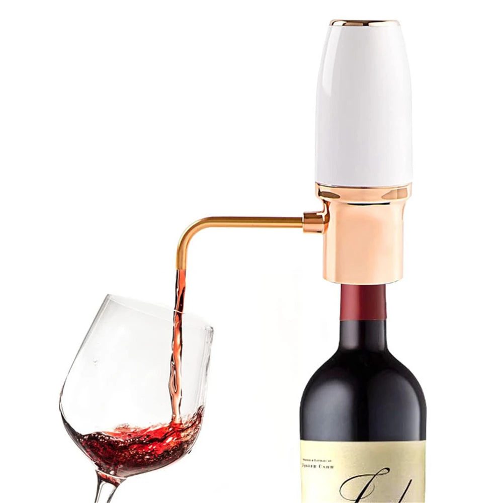 Electric Wine Decanter & Aerator – Instant USB Rechargeable Automatic Wine Pourer for Home Bar