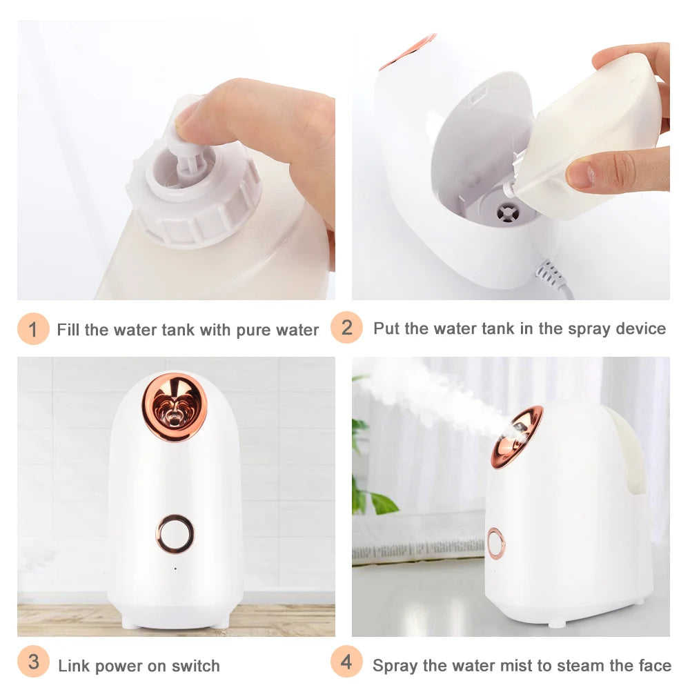 VIMYSHOW Z2 Hot Steam Facial Steamer – Nano Ion Skin Rejuvenation & Deep Cleansing