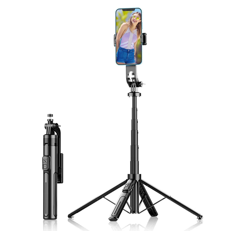 K27 1.3m Bluetooth Selfie Stick with Quad-Pod & Remote