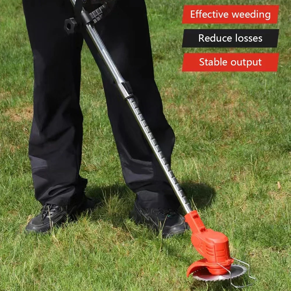 NEWBEAT Cordless Grass Trimmer Brushless Electric Lawn Cutter Adjustable Telescopic Handle