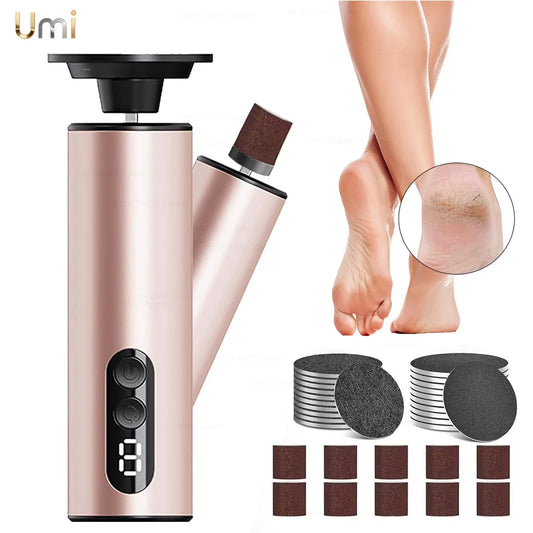 XMSJ 2-in-1 Electric Foot Callus Remover – Rechargeable Foot File & Nail Grinder with 9 Speeds