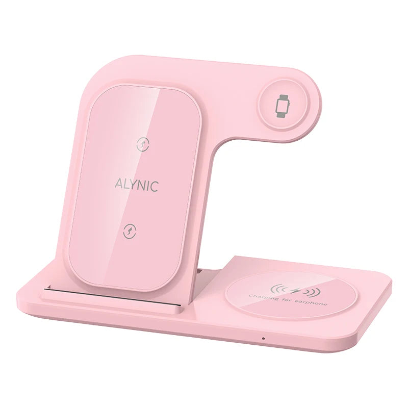 3-in-1 Foldable Fast Wireless Charger for iPhone, Watch & AirPods