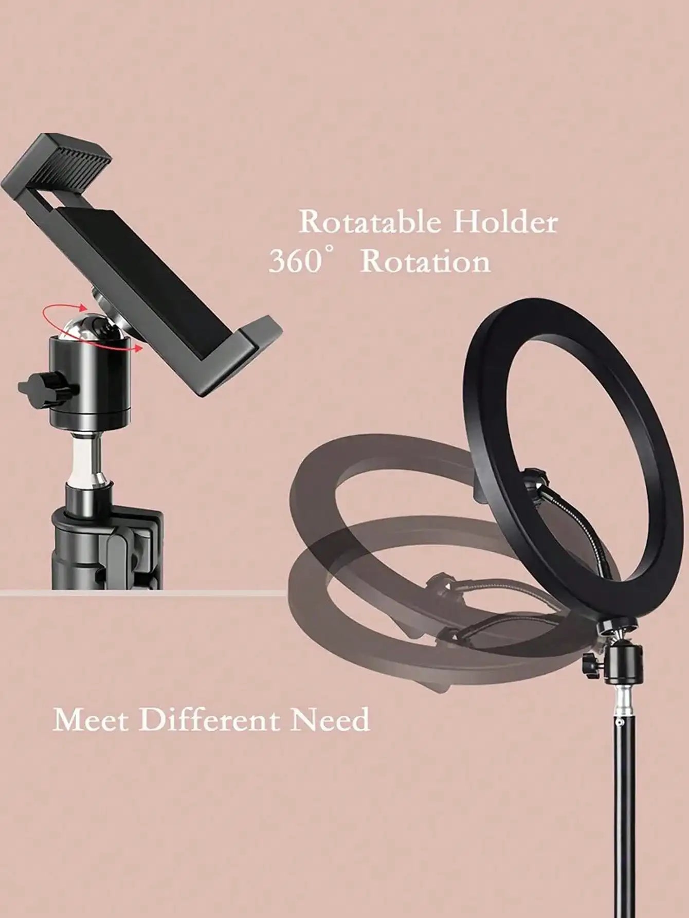 Professional 10-Inch Ring Light Tripod Kit for Selfies & Live Streaming