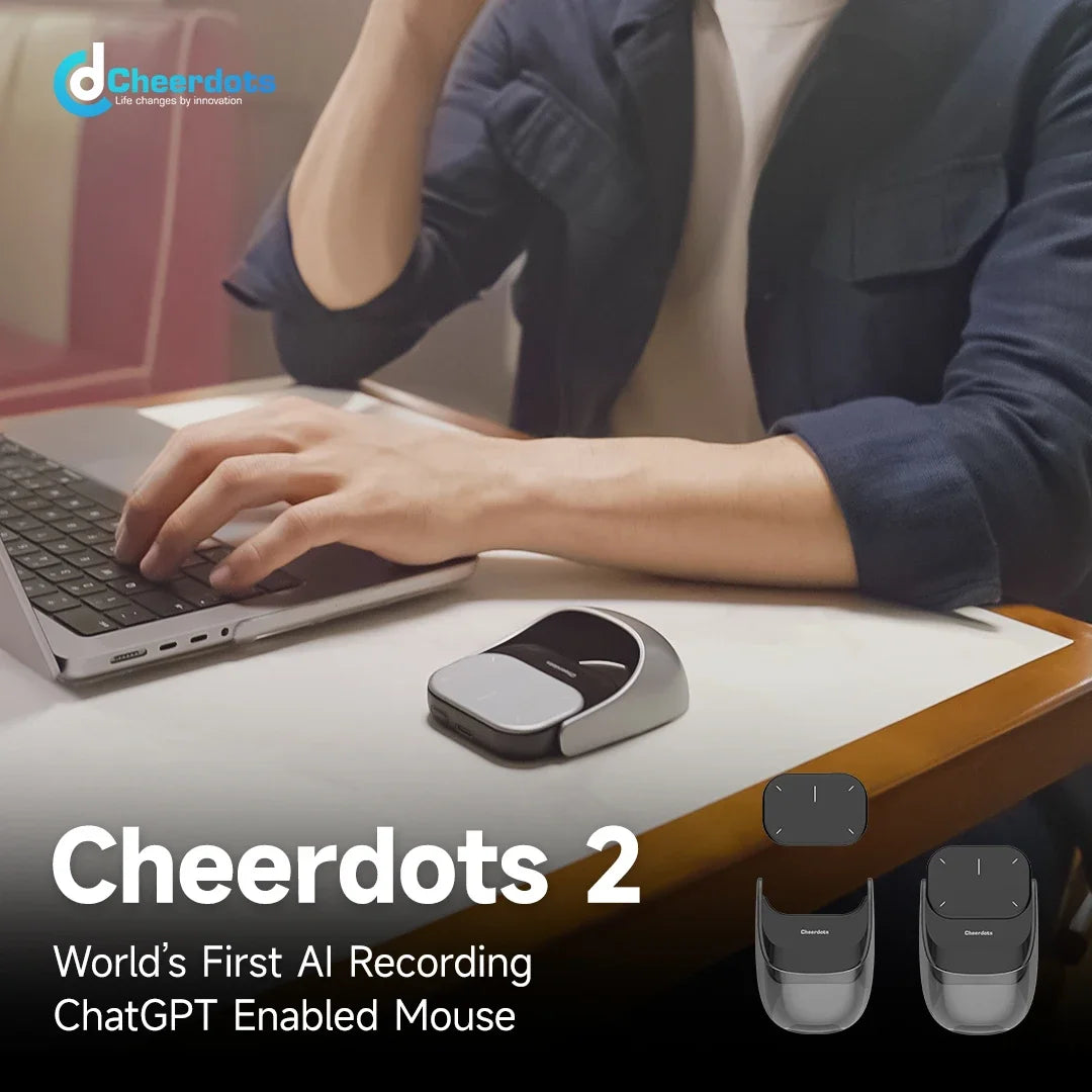 Ostar Yeah Cheerdots 2 AI Air Mouse – Bluetooth Wireless Presentation Remote with AI Recording & ChatGPT