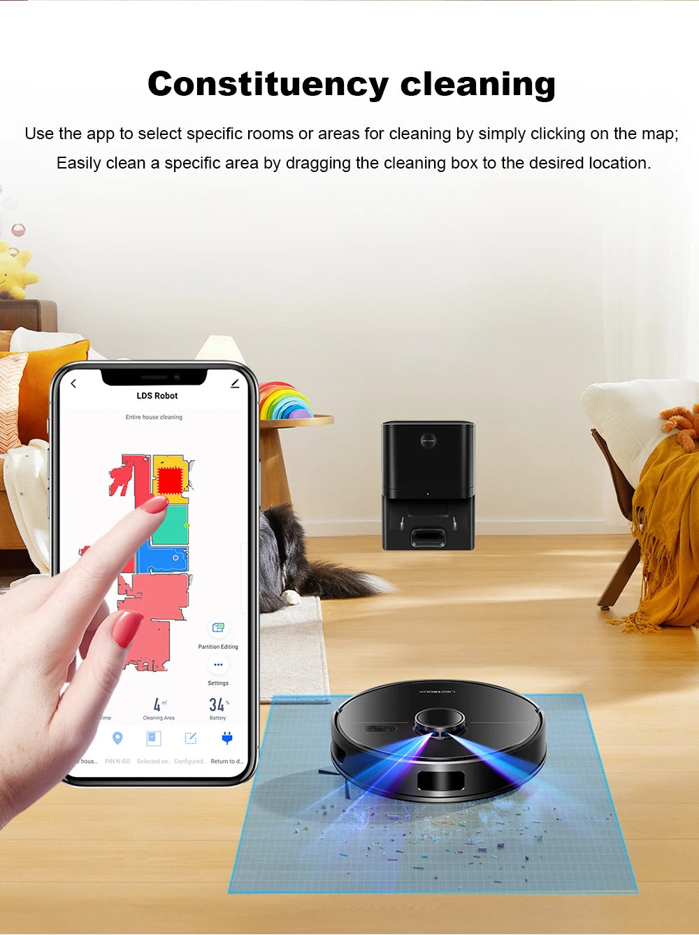 Liectroux M70 Pro Smart Robot Vacuum – LiDAR Navigation, 175-Min Runtime, Self-Empty Base