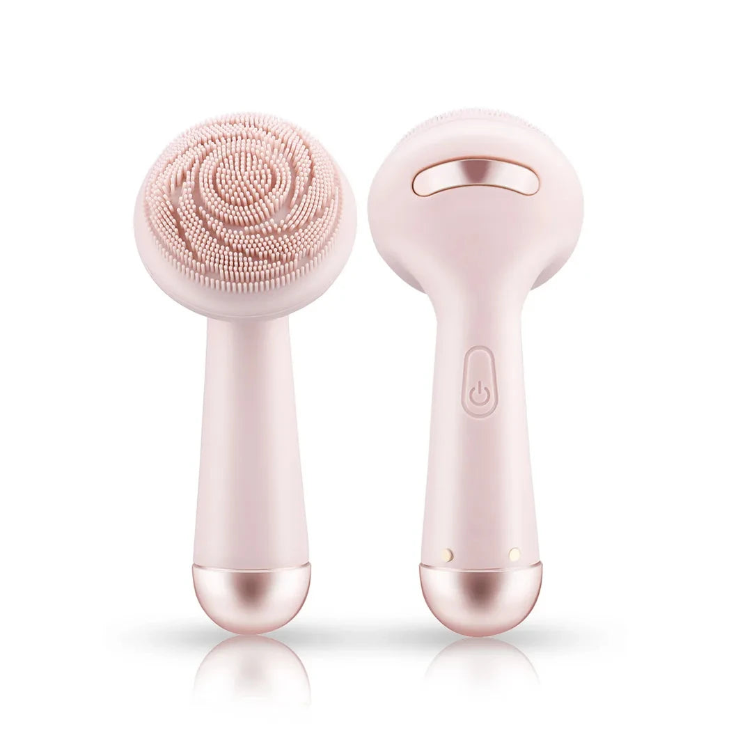 HOMEFISH Electric Facial Cleanser – Silicone Head, 4-Mode Vibration & Roller