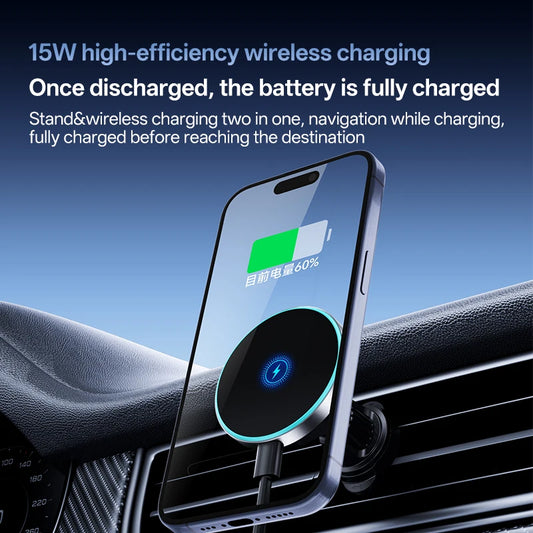 Universal Wireless Charging Car Phone Holder – Vent Mount, 360° Rotatable