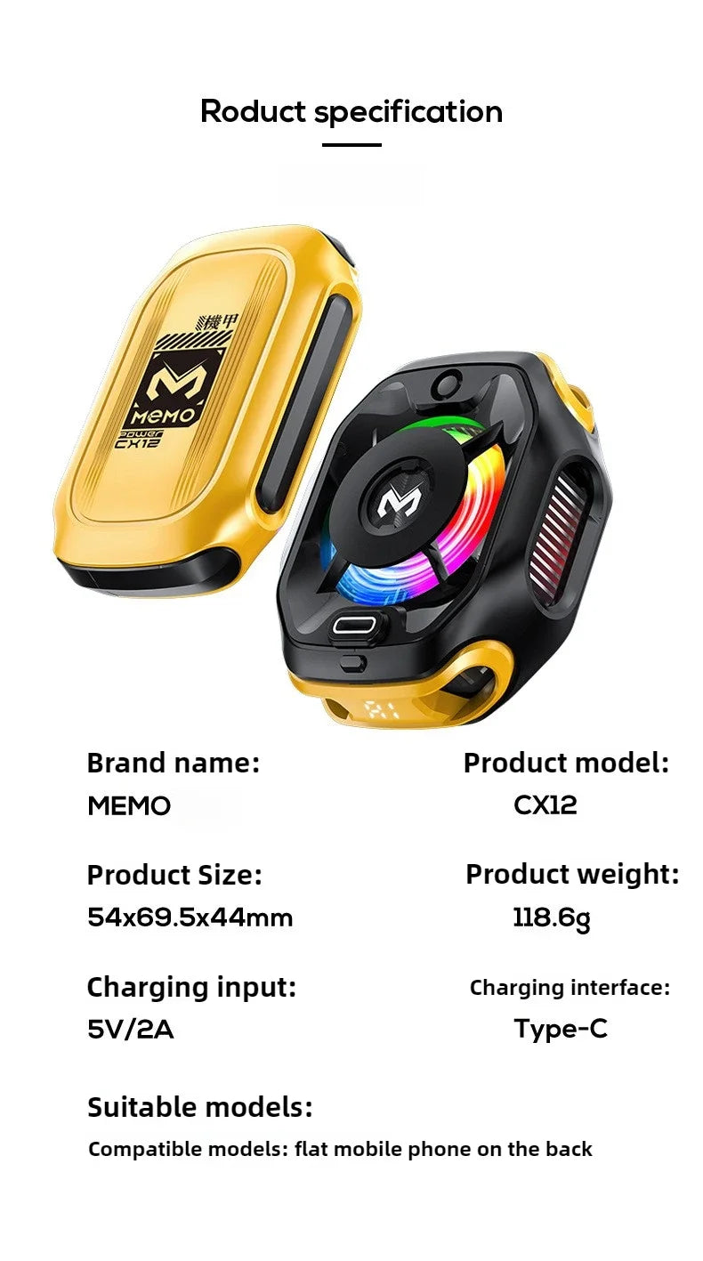 CX12 Magnetic Phone Cooler with AI Mode – 10W Semiconductor Ice Cooling (Type-C)