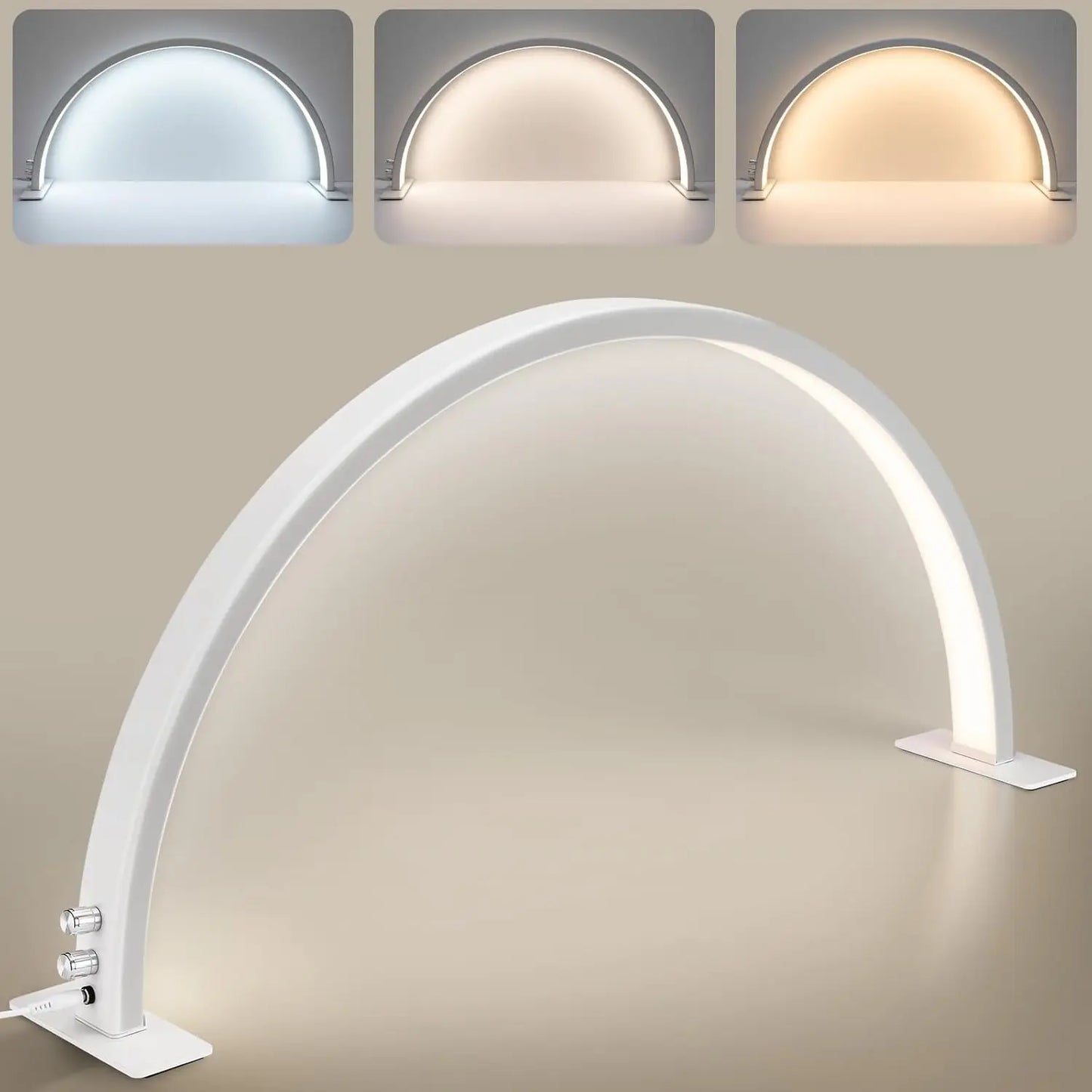Half Moon LED Manicure Lamp 50W | Modern Nail Desk Light, Salon & Home