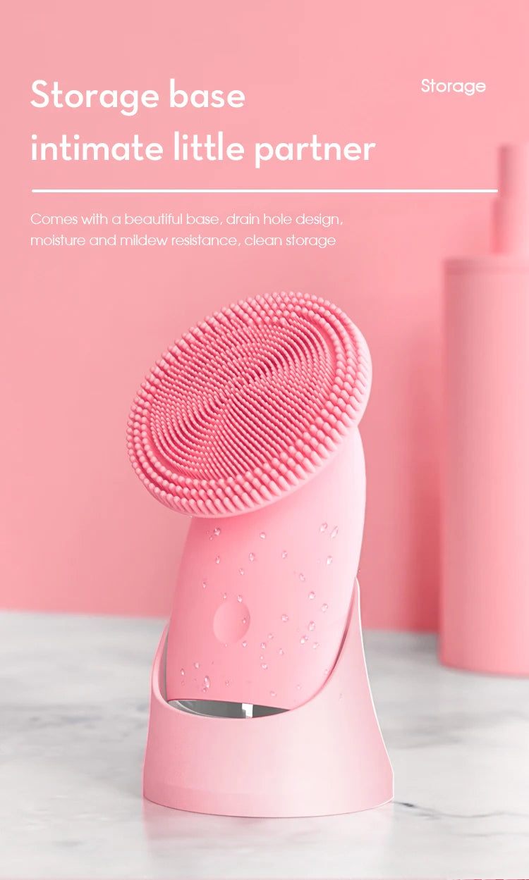 VIMYSHOW Electric Facial Cleanser – 5-Speed Silicone Face Scrubber
