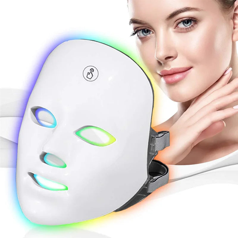 Windaily LED Face Mask with 7 Light Modes – Wireless USB Charging Beauty Therapy
