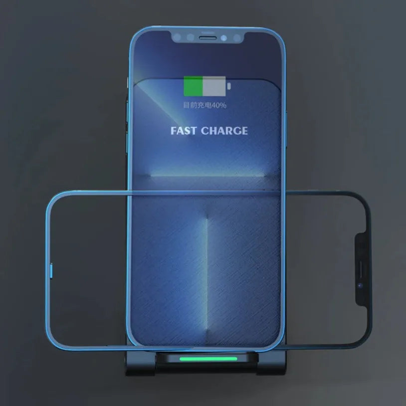 VIKEFON Fast Wireless Charger Stand 30W with Dual-Coil & Foldable Design