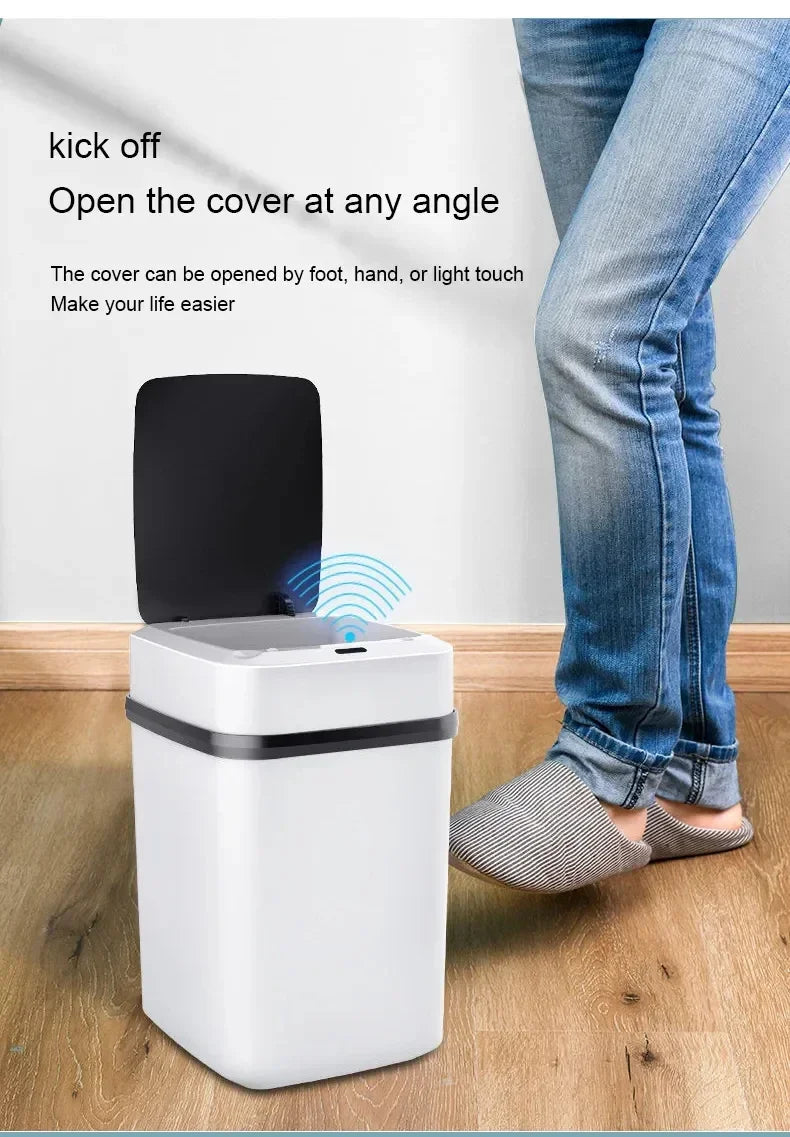 Automatic Trash Can 13L – Touchpad Sensor, Odor Isolation & Quiet Close