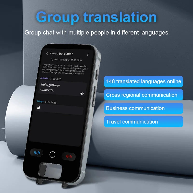 ESTG S25 Pro AI Voice Translator – Portable Real-Time Language Translation Device with Screen
