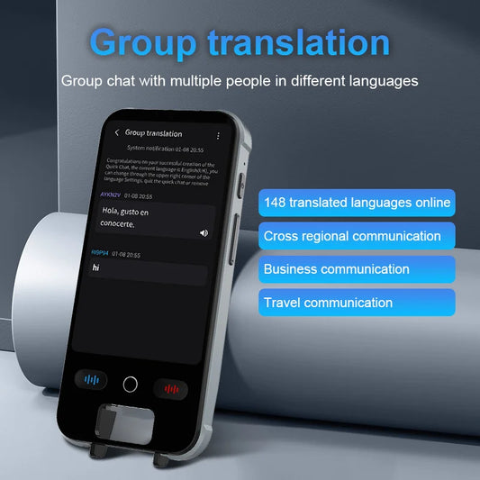 ESTG S25 Pro AI Voice Translator – Portable Real-Time Language Translation Device with Screen