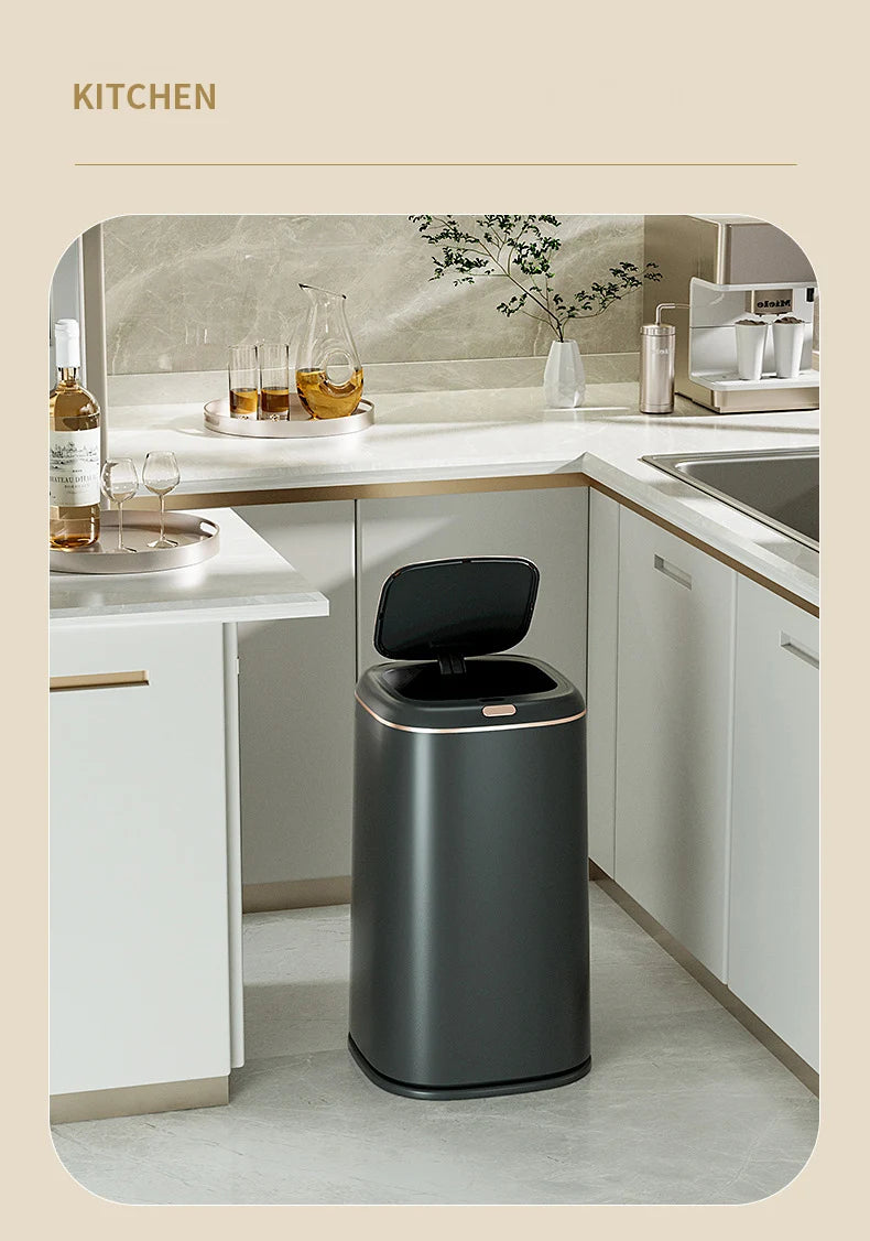 Large Smart Sensor Trash Can 20L / 35L / 40L – Touchless Automatic Garbage Bin for Kitchen