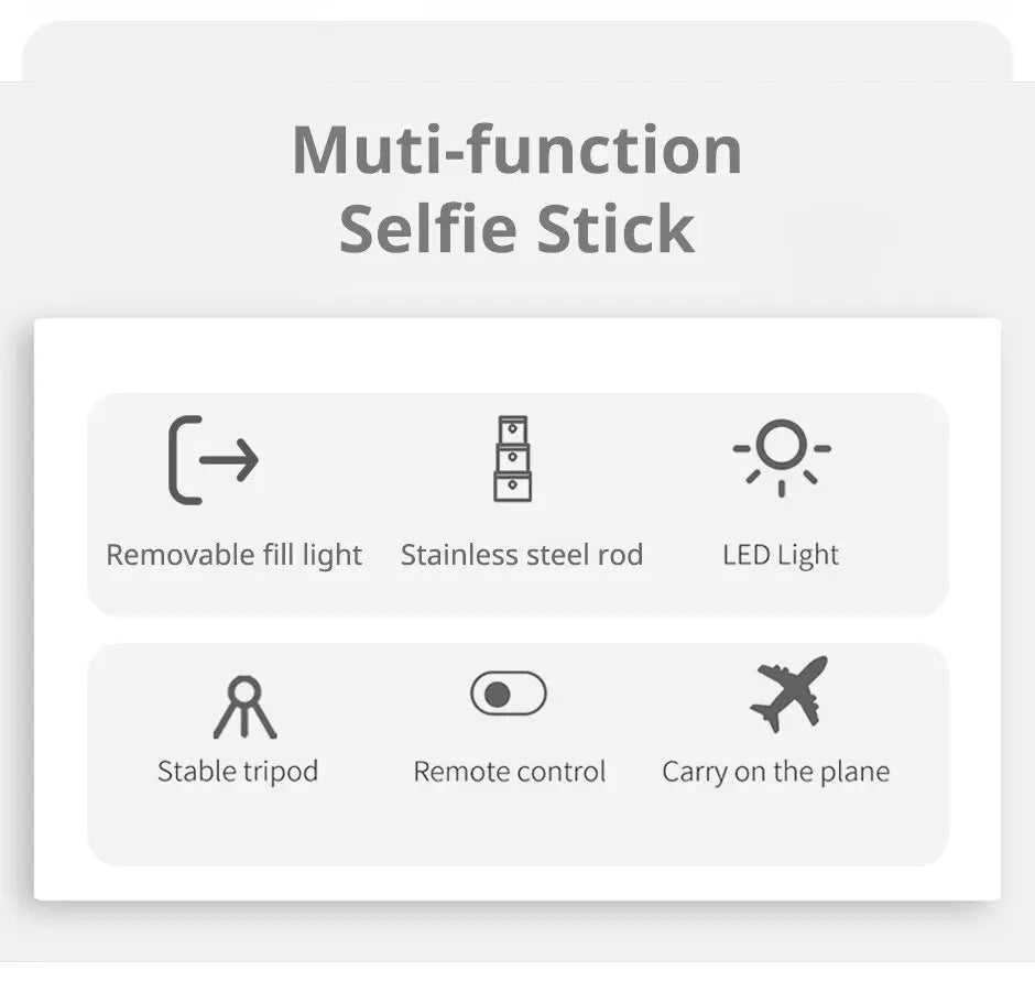 L15 Foldable Bluetooth Selfie Stick with Wireless Remote