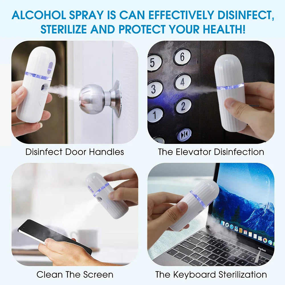 OEMG Nano Ionic Facial Mister – Rechargeable Portable Hydrating Face Mist Sprayer
