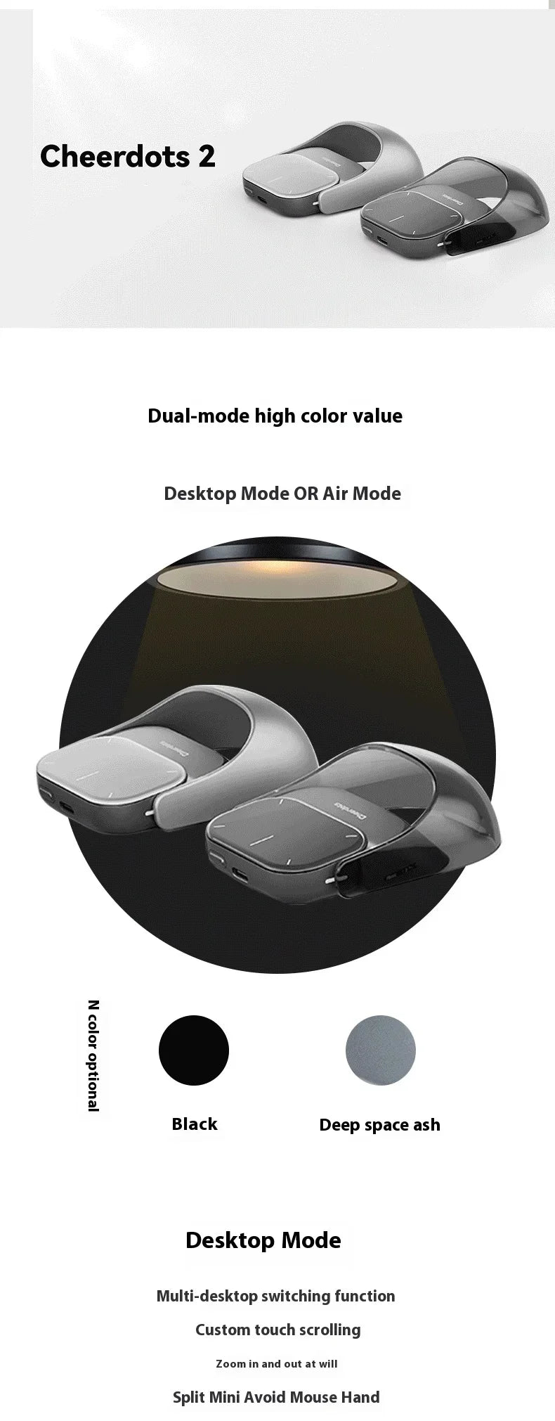 KSADKVOR CHP04 AI Smart Air Mouse – Bluetooth Wireless Gyro Remote with Voice & Recording