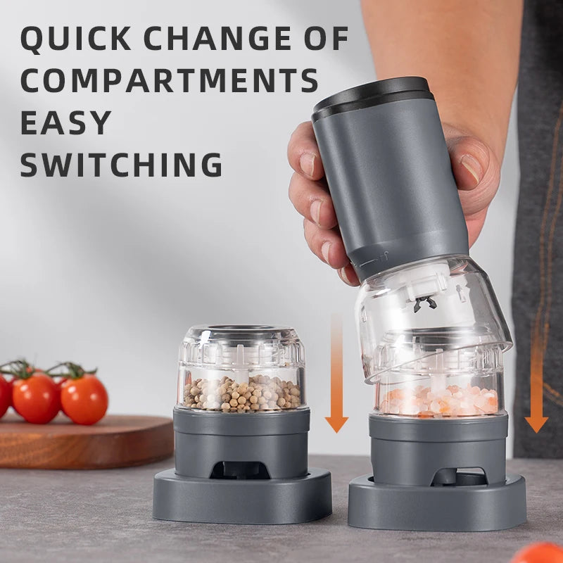 BALASHOV Electric Spice Grinder – Rechargeable Multi-Compartment Grinder with Ceramic Core