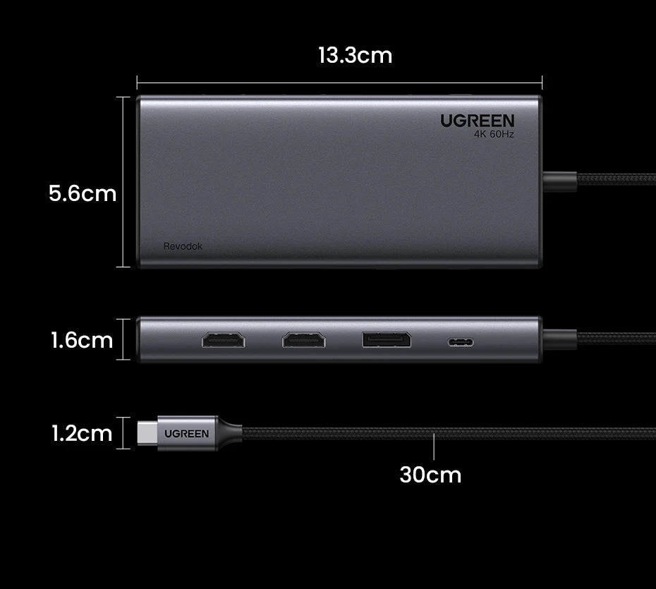 8-in-1 USB-C Docking Station – Triple 4K Display, 100W PD, 10Gbps Hub