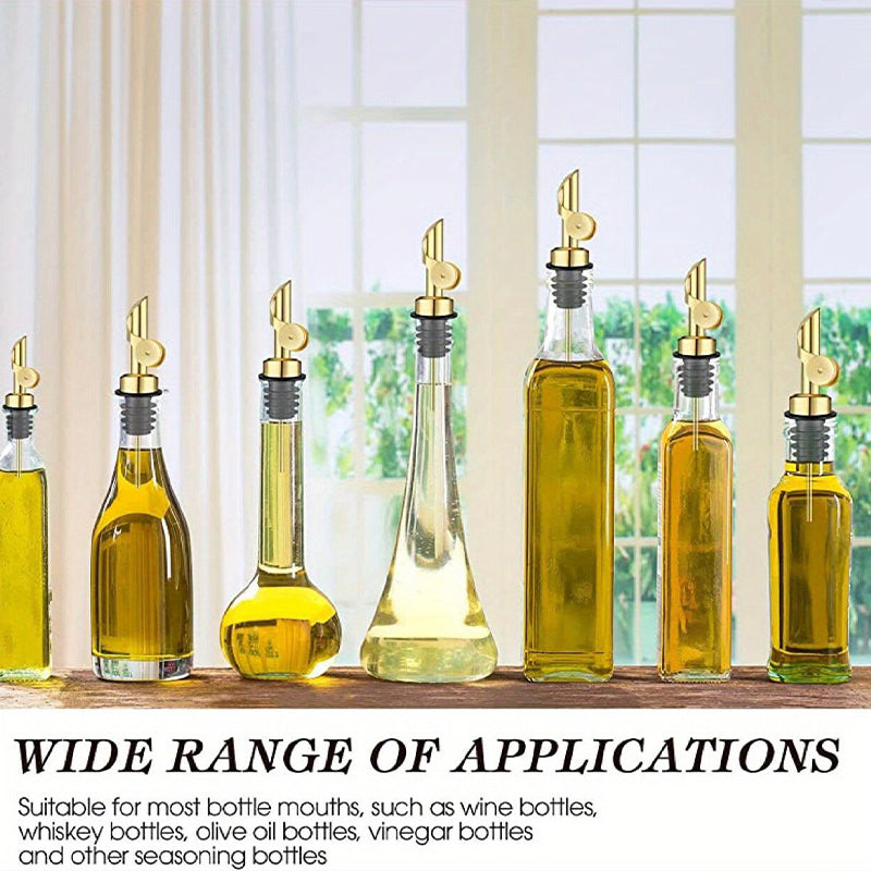 304 Stainless Steel Olive Oil Pourer Stopper – Auto Open Wine Vinegar Bottle Spout