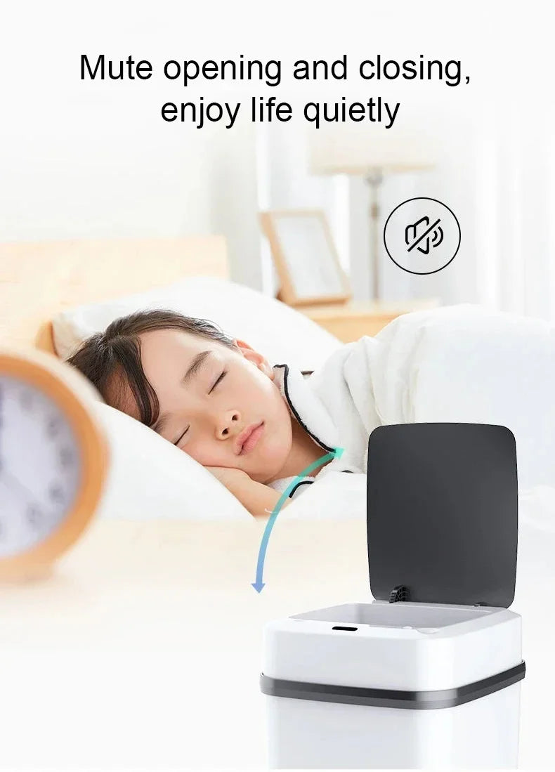 Automatic Trash Can 13L – Touchpad Sensor, Odor Isolation & Quiet Close