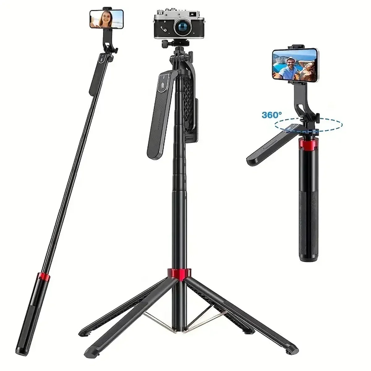 Professional Aluminum Tripod Stand for Video Cameras & Filmmaking