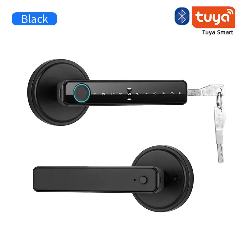 ZSF3 Smart Fingerprint Door Lock – Tuya Bluetooth App, Password & Key Unlock