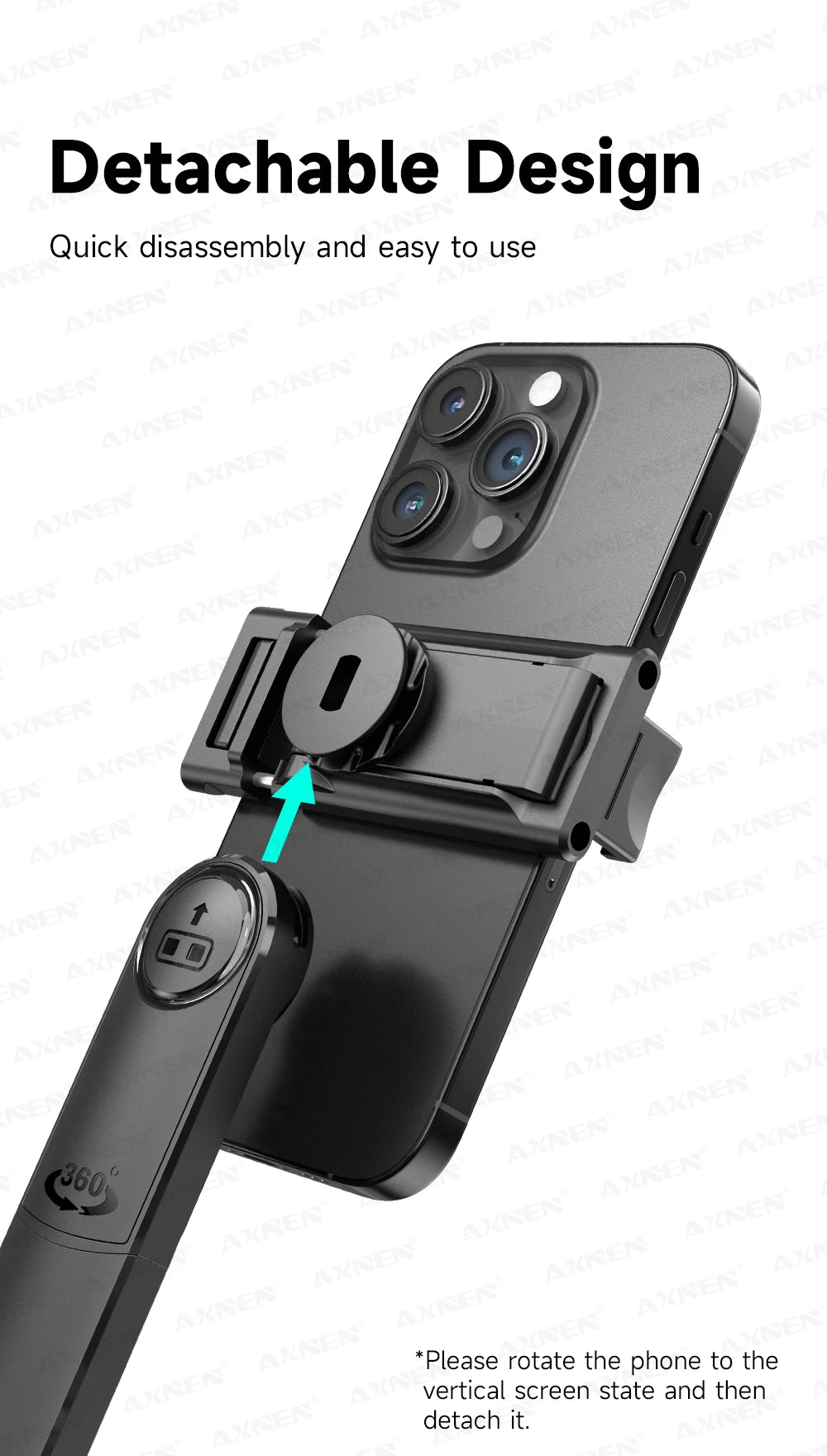 AI Face Tracking Selfie Stick Tripod – 1.63m Smart Quadrapod