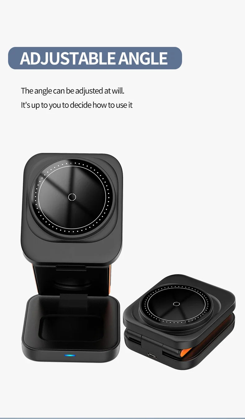 30W Magnetic Wireless Charger Stand – iPhone, Apple Watch & AirPods
